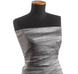 Organza plyše šedostrieborná