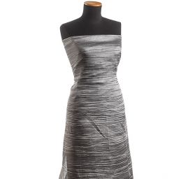 Organza plise šedostříbrná