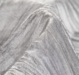 Organza plise šedostříbrná