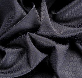 Brokát pružný geometrický ornament tm fialová