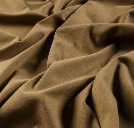 Pevnější bavlněná látka směs matná sv. hnědá