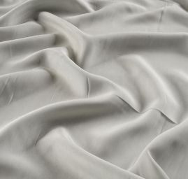 Cupro šatová látka šedá