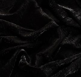 Lamé šatová látka kreš černá