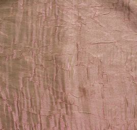 Lamé šatová látka kreš zelenorůžová