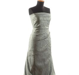 Lamé šatová látka zelenomodrá