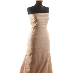 Lamé šatová látka kreš zlatorůžová