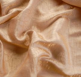 Lamé šatová látka kreš zlatorůžová