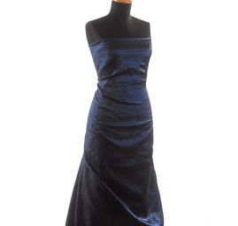 Lamé šatová látka kreš tmavě modrá