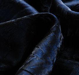 Lamé šatová látka kreš tmavě modrá