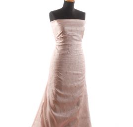 Lamé šatová látka kreš růžová