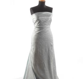 Lamé šatová látka kreš světle modrá