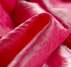 Lamé šatová látka kreš růžová