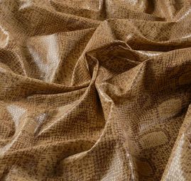 Imitace hadí kůže hnědobéžová