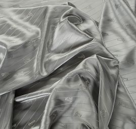 Podšívka žakárová světle šedá