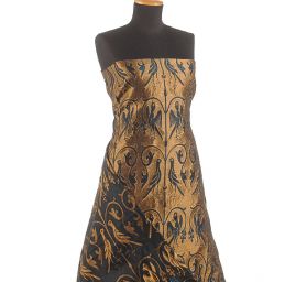 Replika historické látky Arras  tyrkys/zlatý