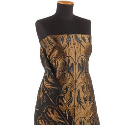 Replika historické látky Arras  tyrkys/zlatý