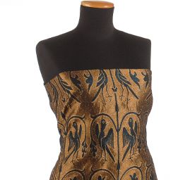 Replika historické látky Arras  tyrkys/zlatý