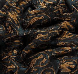 Replika historické látky Arras  tyrkys/zlatý