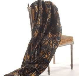 Replika historické látky Arras  tyrkys/zlatý