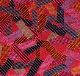 Brokát geometrický motiv fialový