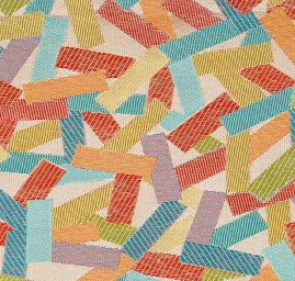 Brokát geometrický motiv béžový