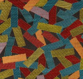 Brokát geometrický motiv černozlatý