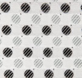 Brokát vzor puntíků bílý