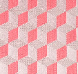 Brokát geometrický motiv růžový/šedý