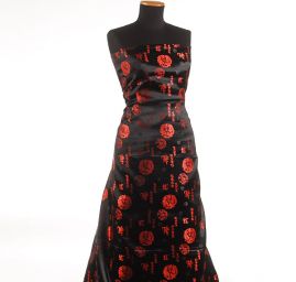 Brokát orientální motiv černý