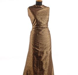 Hedvábný brokát šlechtický tyrkysový/zlatý