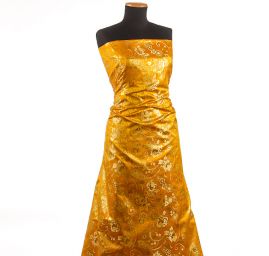 Brokát motiv květu/ornamentu zlatý