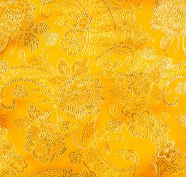Brokát motiv květu/ornamentu zlatý