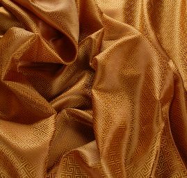 Brokát geometrický motiv zlatohnědý