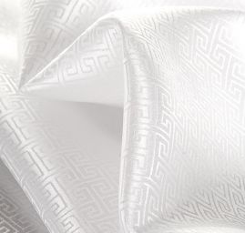 Brokát geometrický motiv lomená bílá