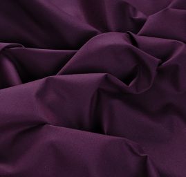 Pružná látka bavlna směs matná tm. vínová