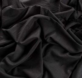 Len pružný viskoza směs černé barvy