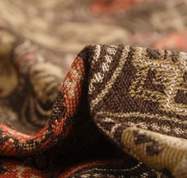 Žakárová dekorační látka geometrický ornament