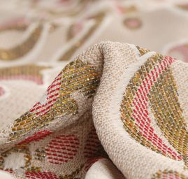 Žakárová dekorační látka květinový ornament