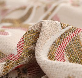 Žakárová dekorační látka květinový ornament