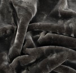 Imitace kožešiny nízký vlas tmavě šedý