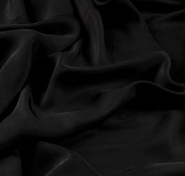 Viskozová jemná látka černá imitace hedvábí