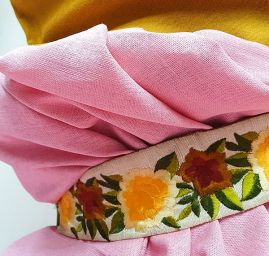 Šifon jednobarevný hladký  pudrový růžový