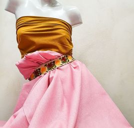 Šifon jednobarevný hladký  pudrový růžový