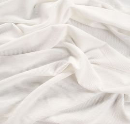 Manšestr pružný polyester směs bílý