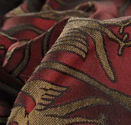 Replika historické látky Arras červený/zlatý