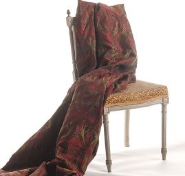 Replika historické látky Arras červený/zlatý