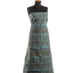 Replika historické látky Arras tyrkys/zlatý