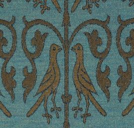 Replika historické látky Arras tyrkys/zlatý