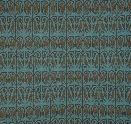 Replika historické látky Arras tyrkys/zlatý