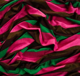 Úplet tenký vzor vlnky růžová vínová zelená